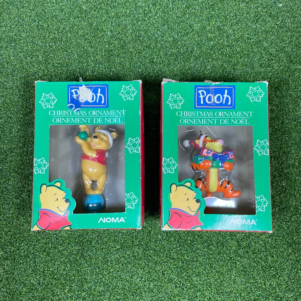 Vintage NOMA Disney Winnie the Pooh Tigger Christmas Ornaments Boxed Lot 2